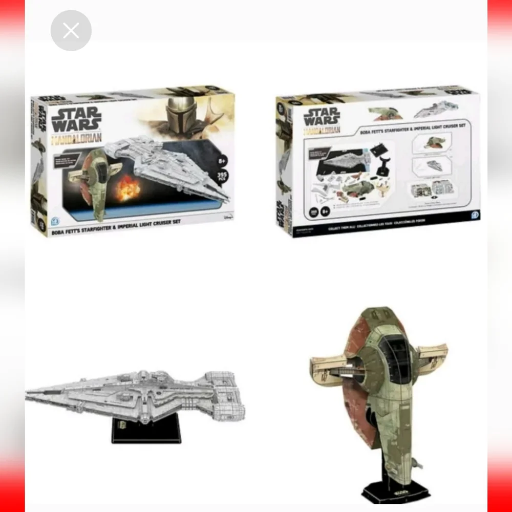 Star Wars Mandalorian 3D Puzzle Boba Fett Starfighter and Imperial Light…